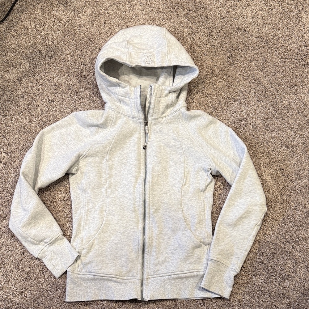 Lululemon Athletica Light Gray Hoodie Jacket